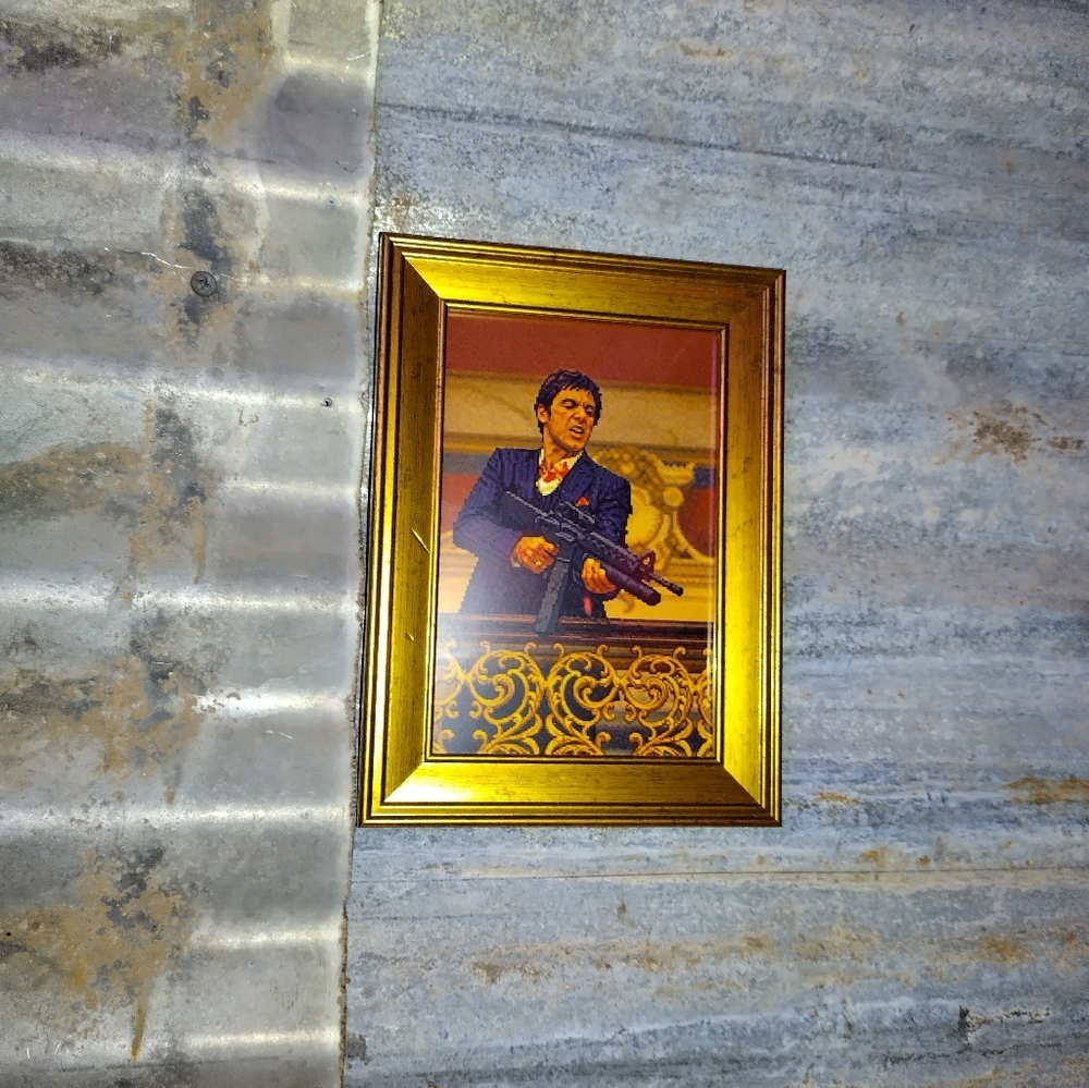 8 Bit Scarface Tony Montana Framed Art Print By Neon Nicho